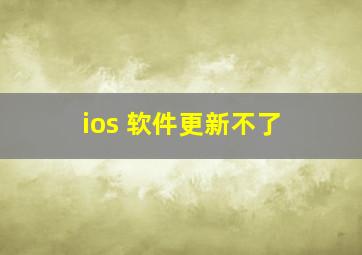 ios 软件更新不了